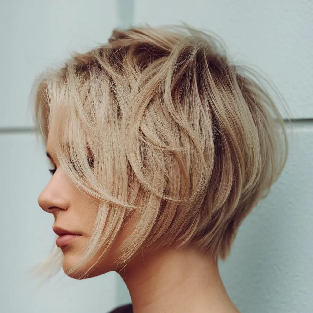 Short Stacked Wedge Haircut With Volume