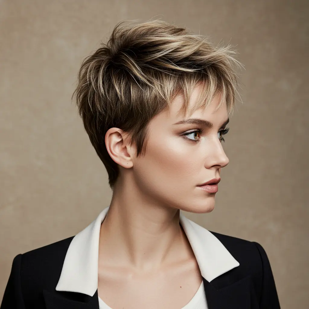 Super Short Pixie for Thin Hair