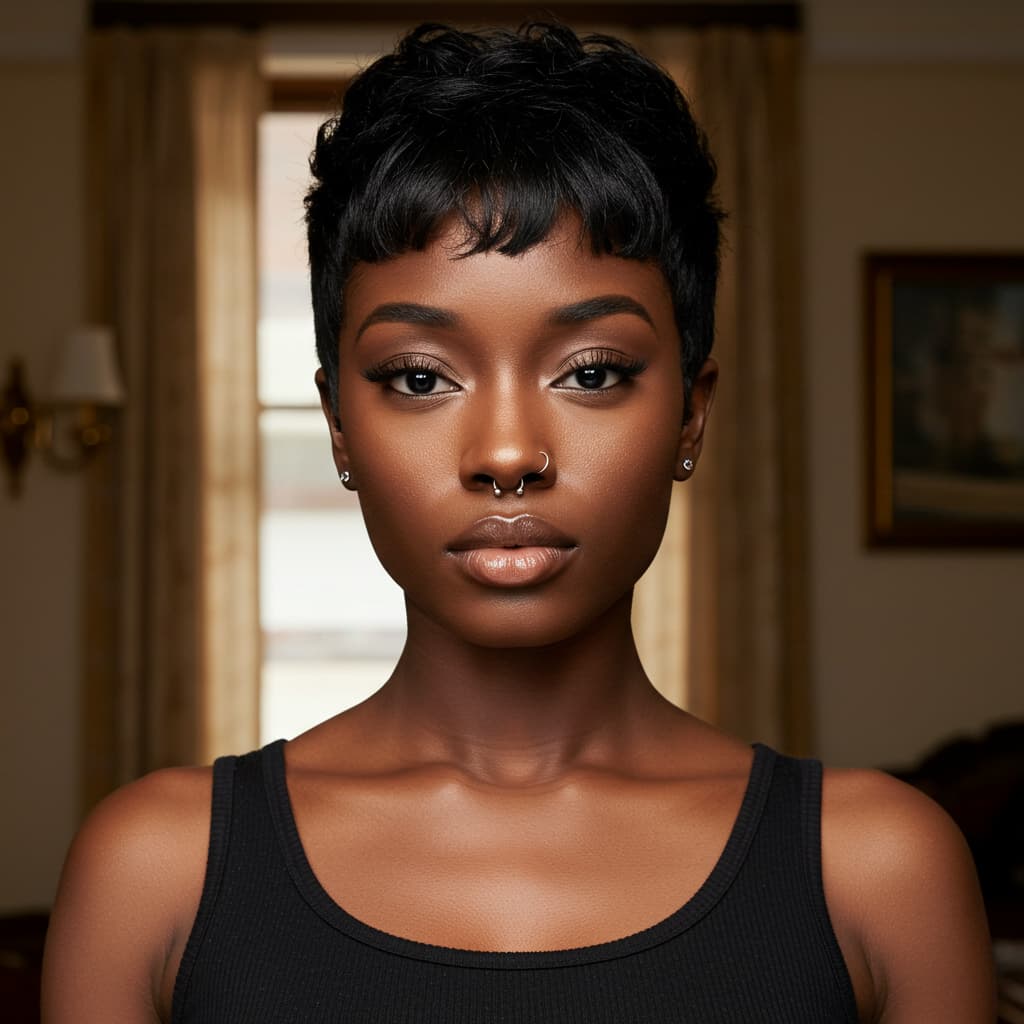 Modern Bowl Cut with Shaved Lines