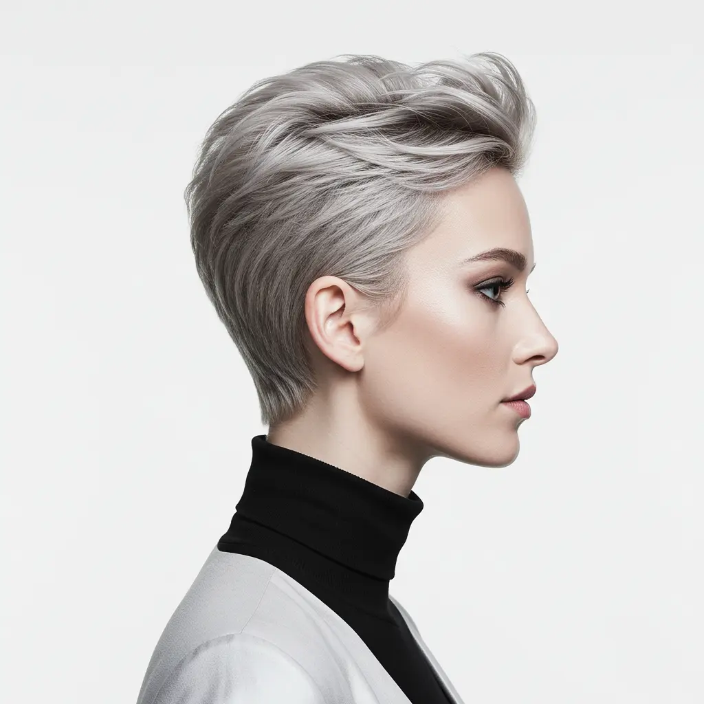 Layered Pompadour Pixie