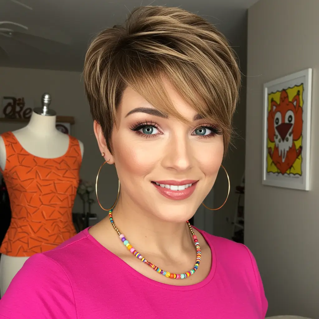 Trendy Pixie with an Undercut and Layers