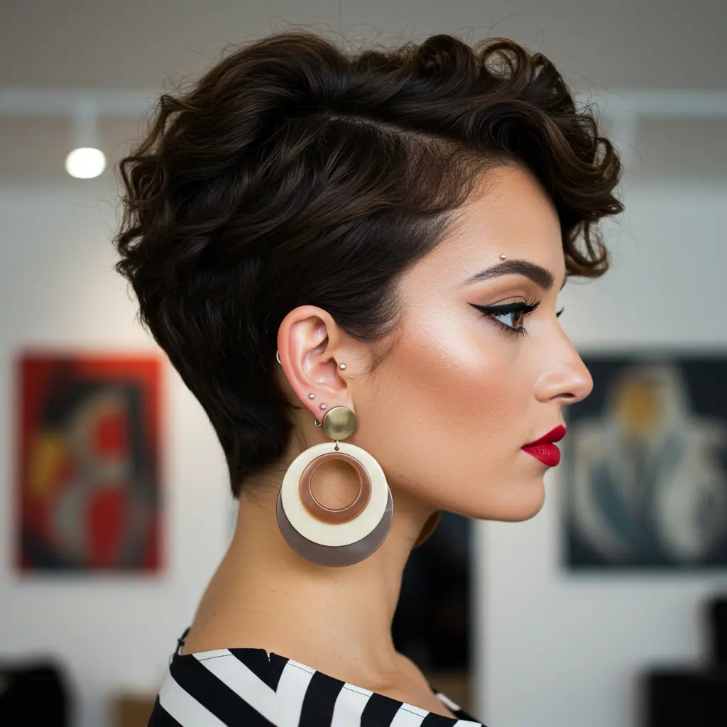 Alluring Textured Pixie for Wavy Hair
