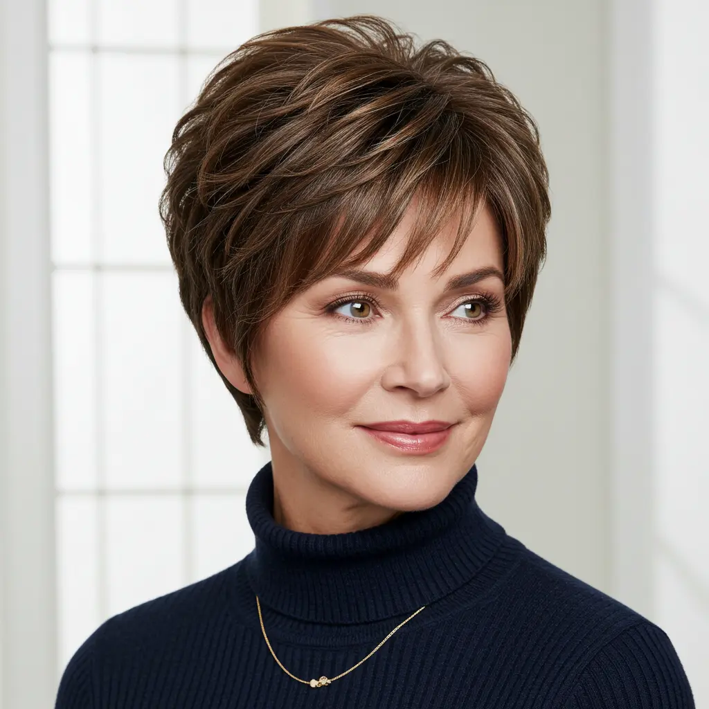 Tapered Pixie with Soft Tousled Layers