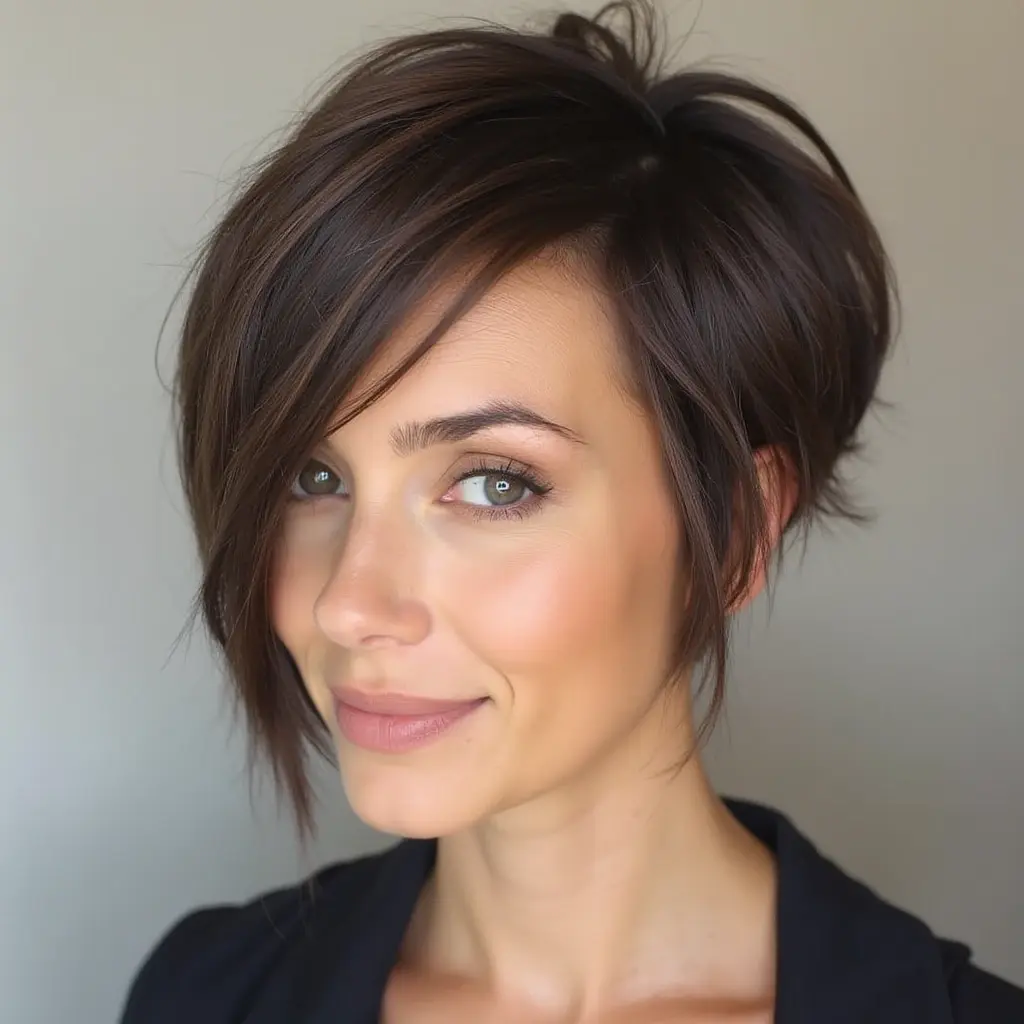 Short and Sassy Undercut Stacked Bob