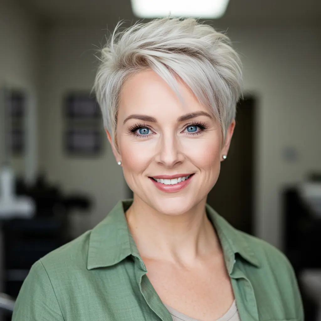 Really Short Bright Blonde Pixie