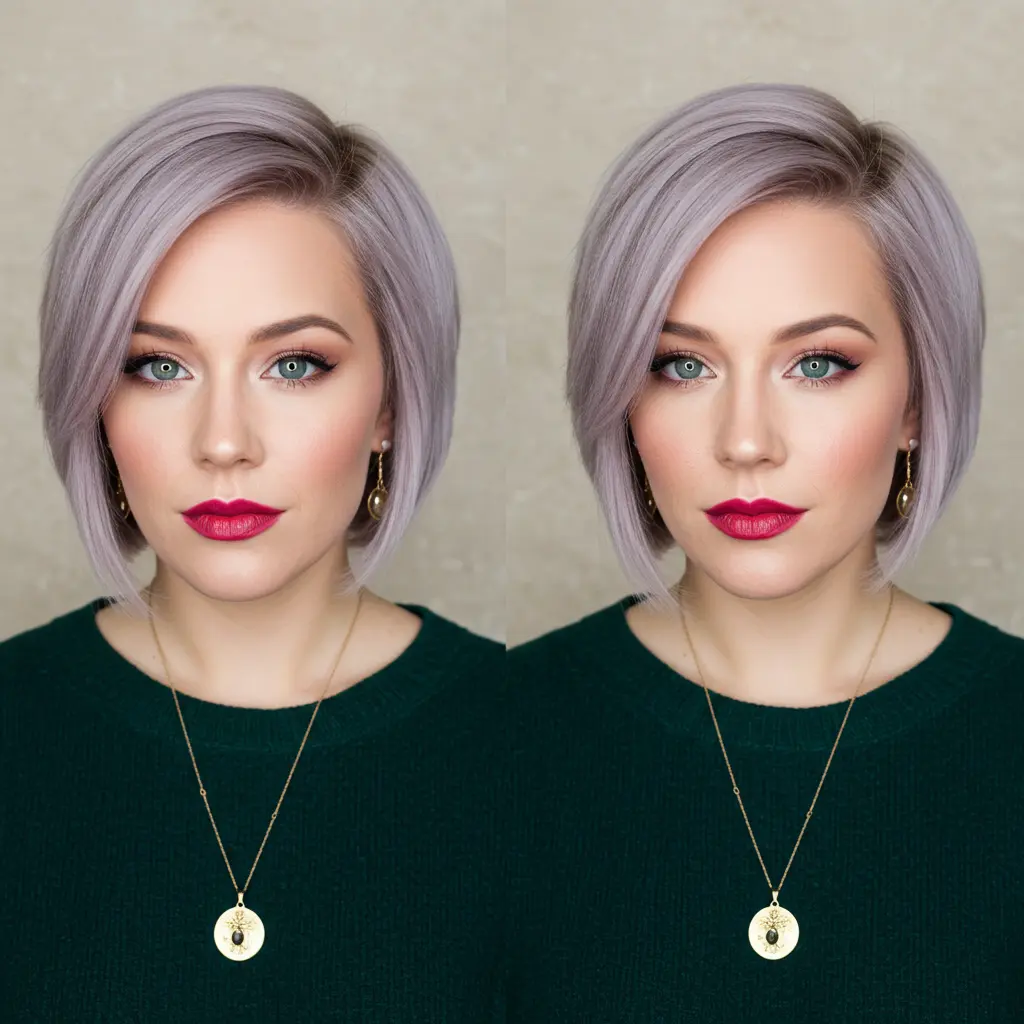 Deep Side Part and Blowout Style for Fine Hair