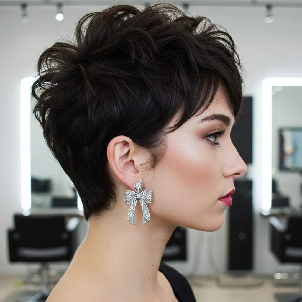 Gorgeous Pixie with Sideburns