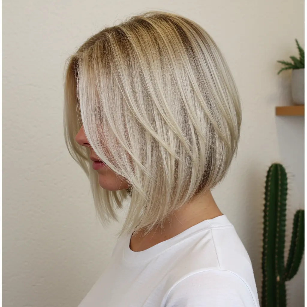Face-Framing Lob for Fine Hair