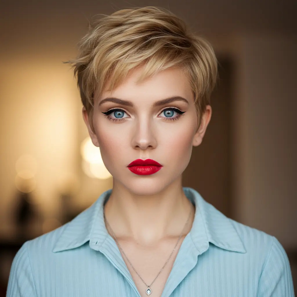 Soft Messy Pixie and Bangs