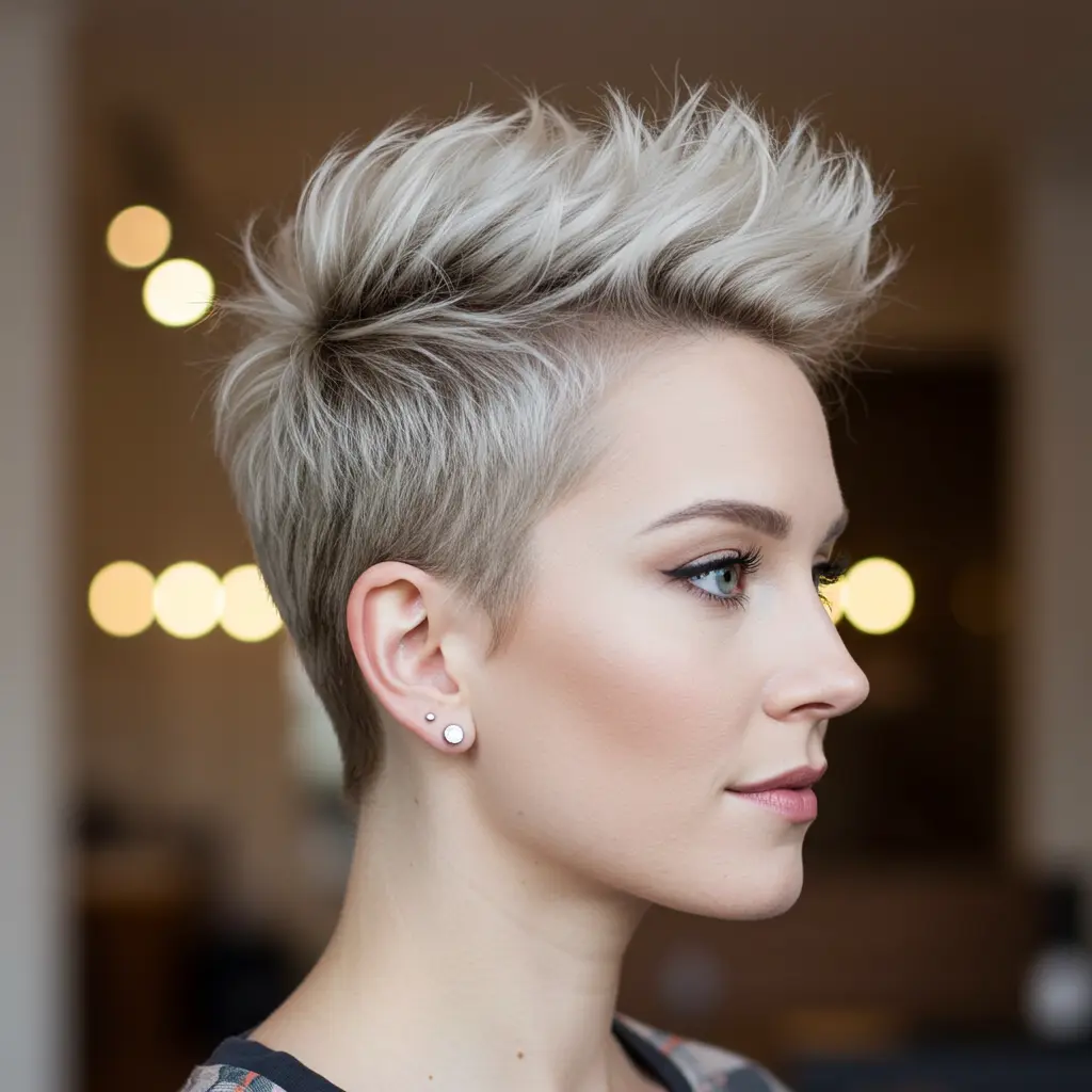 Blonde Textured Pixie Cut
