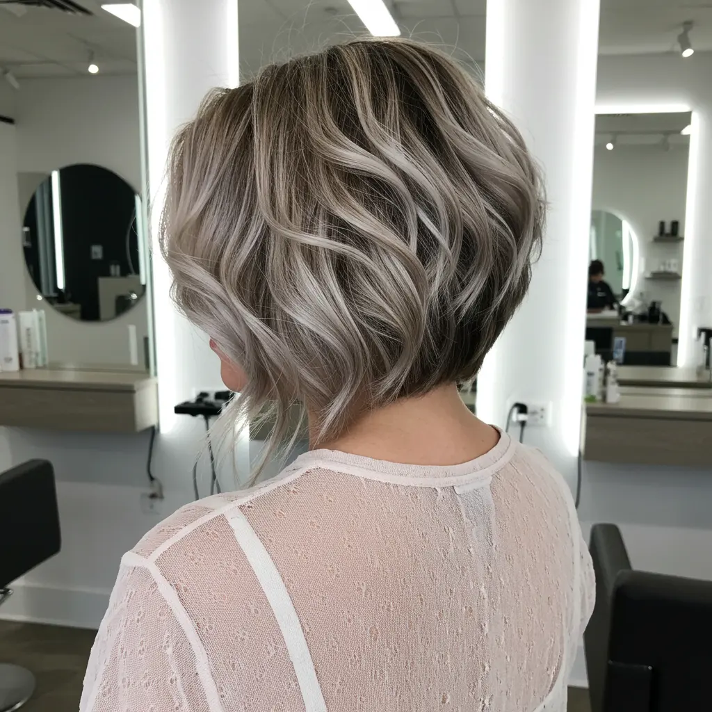Layered Long Pixie with Platinum Highlights