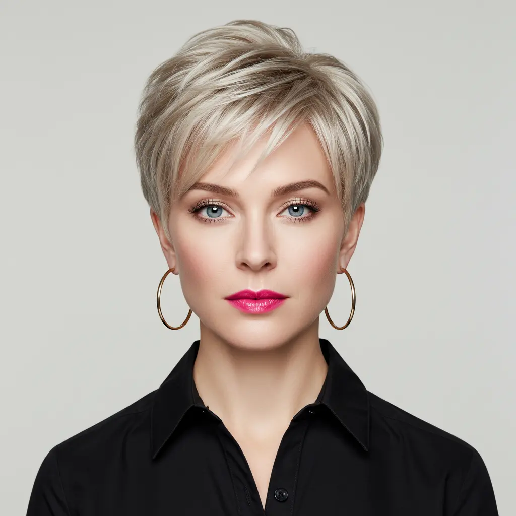 Flattering Short Haircut for Women Over 50