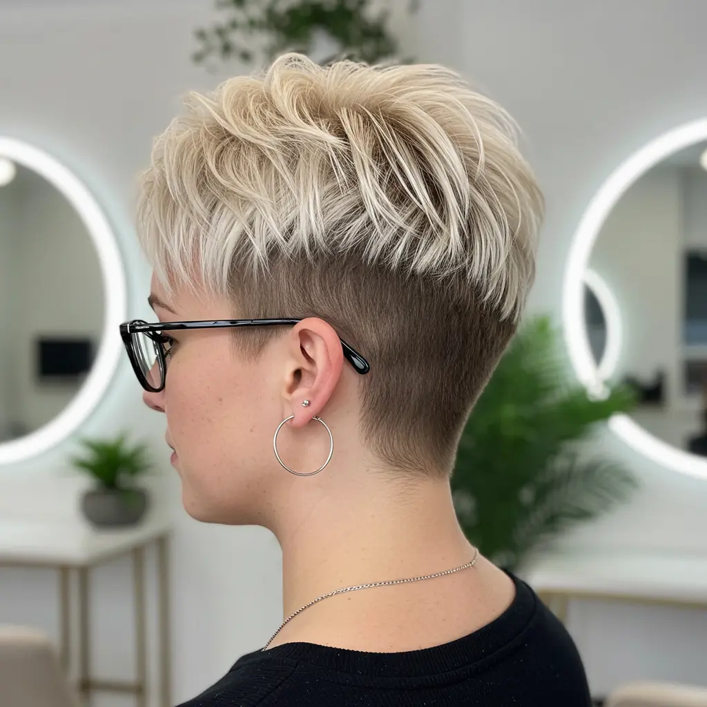 Amazing Blonde Pixie with an Undercut