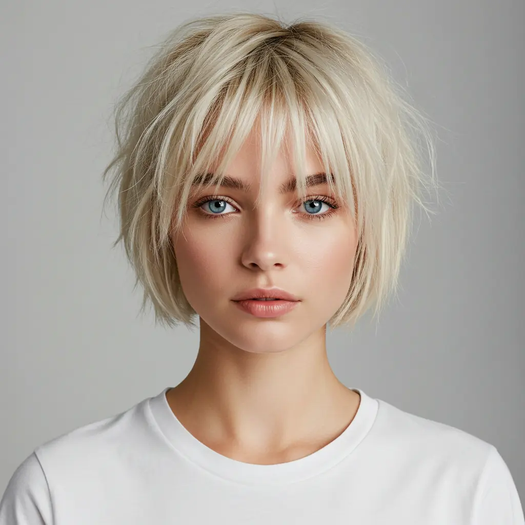 Short Blonde Bob With Bangs For Fine Hair