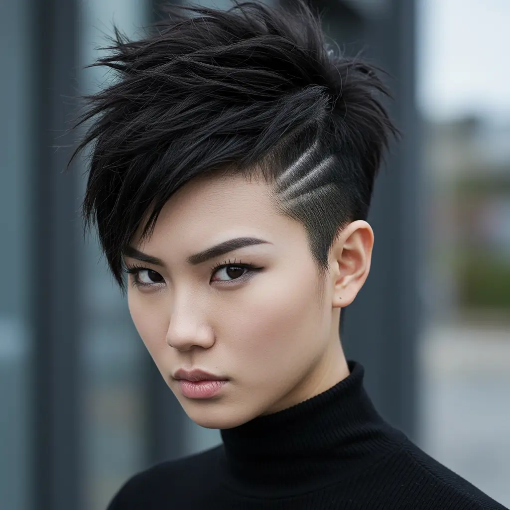 Short Hair Styles Pixie with Undercut Detail