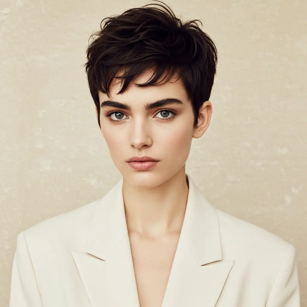 Very Short Pixie Cut with Visible Layers
