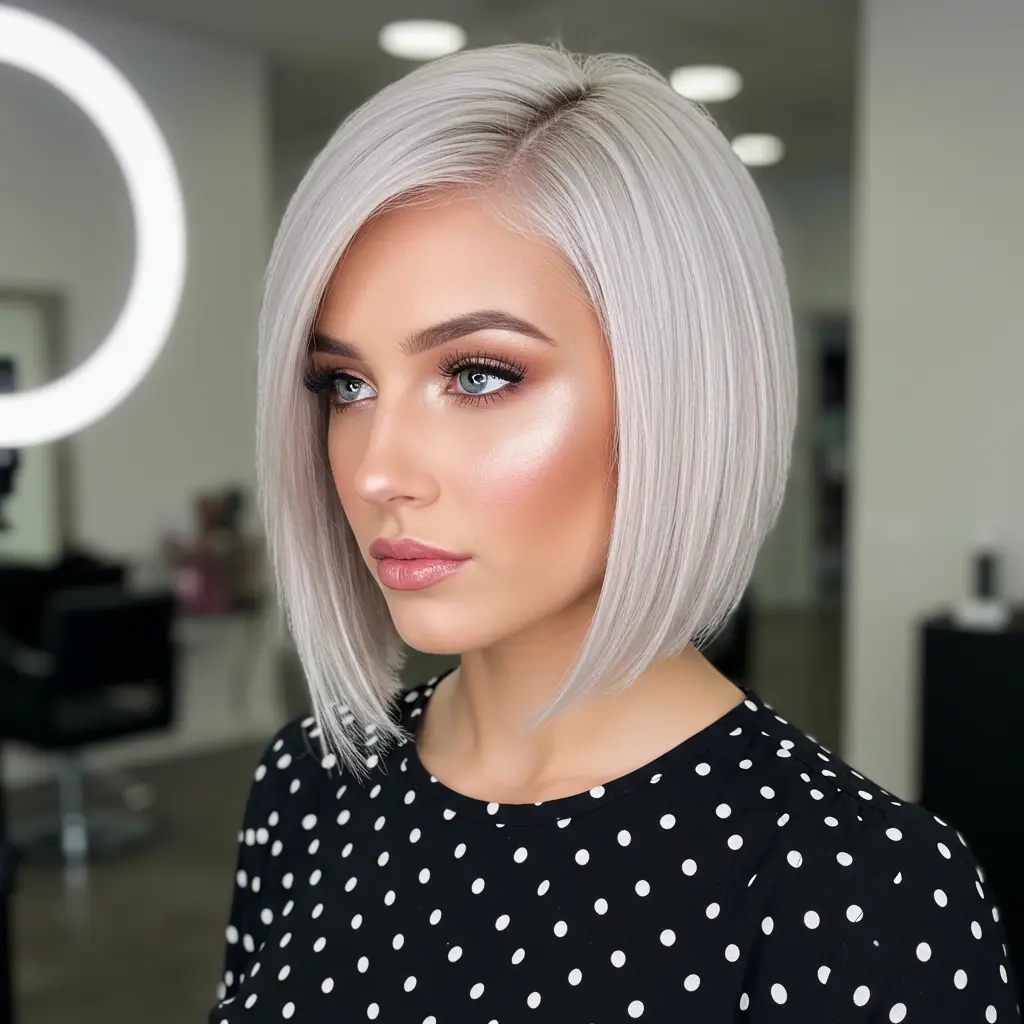 Shoulder-Grazing Zig-Zag Parted Bob