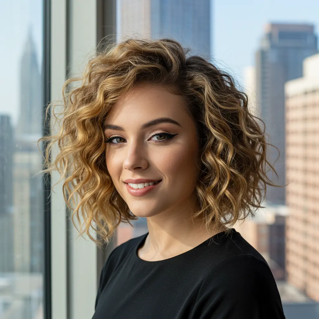 Sweet Long Curly Bob