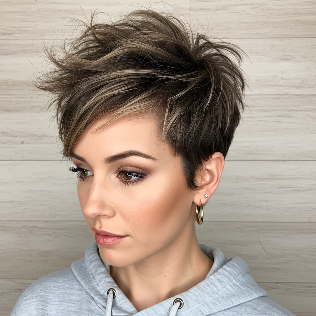 Piece-y Highlighted Pixie Crop