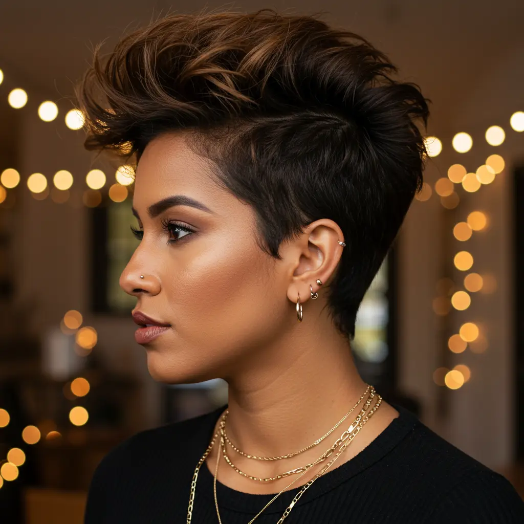 Edgy Pixie with Shaved Sides