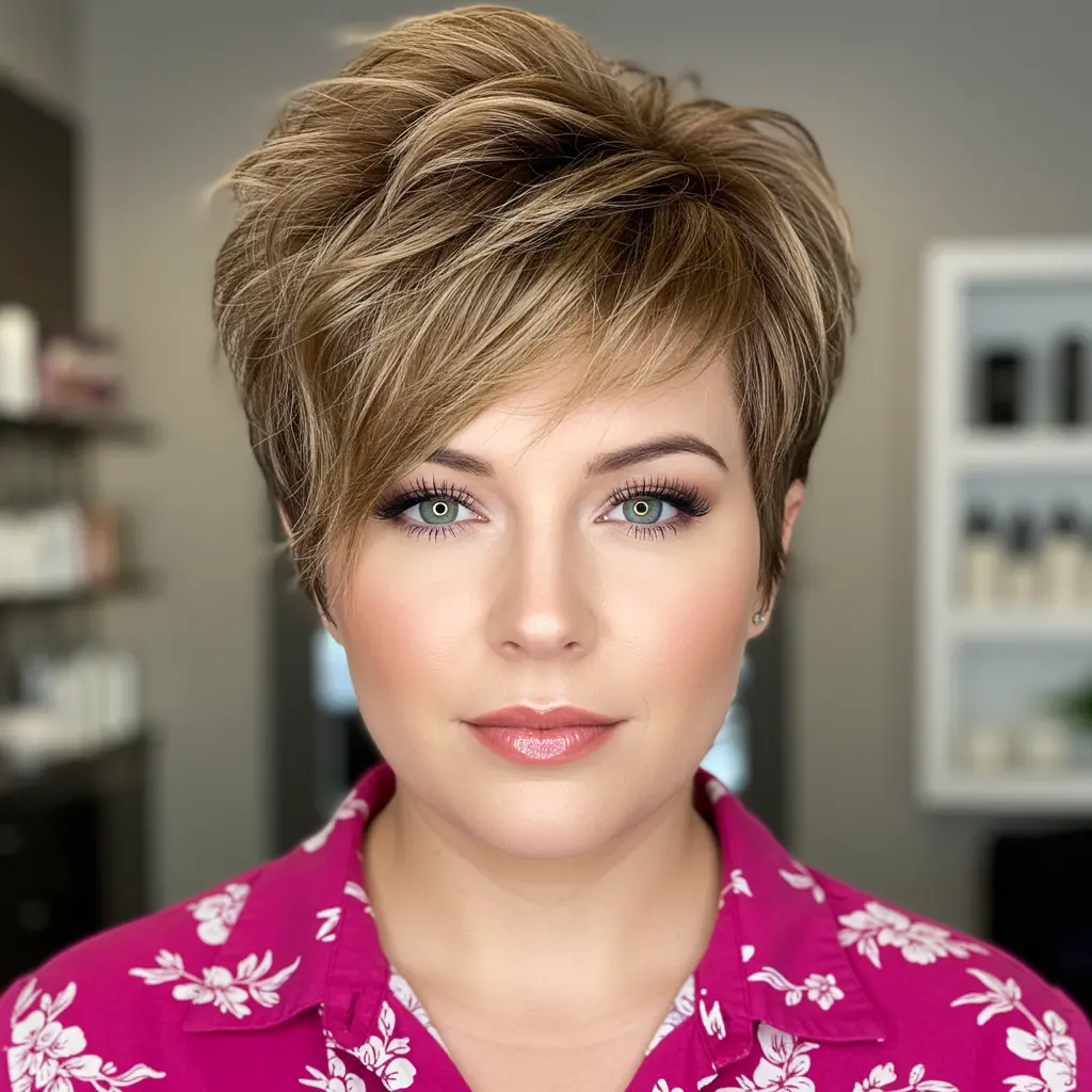 Tousled Crop with Volume Crown