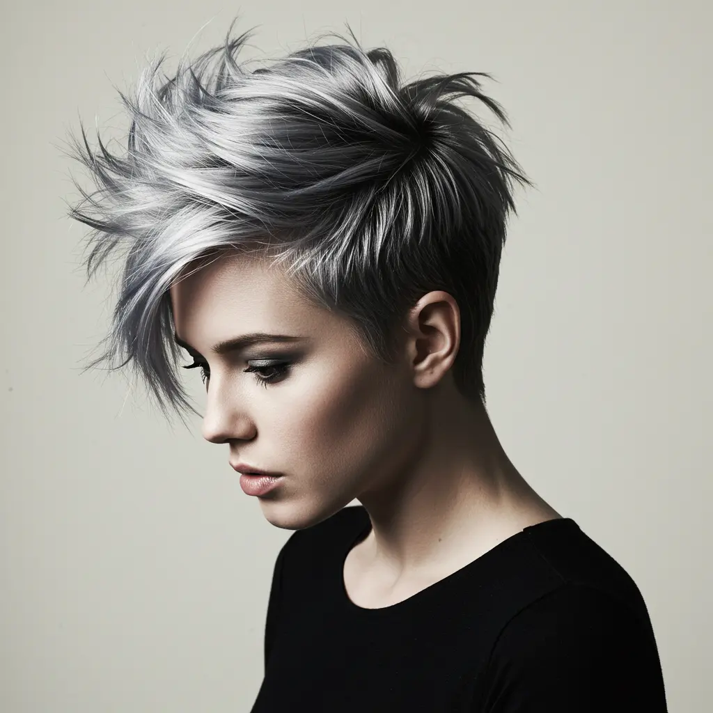 Silver Spiked Rebel Pixie