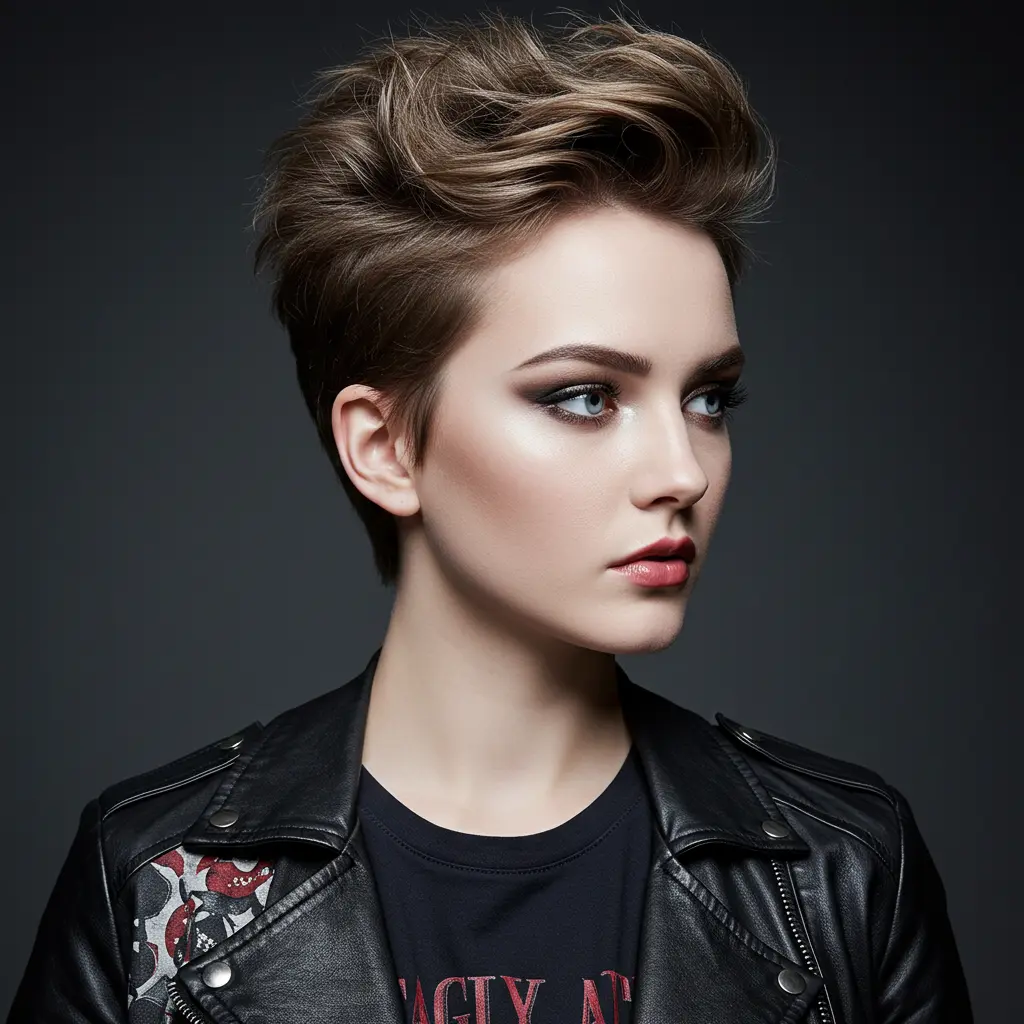 Edgy Pixie for Thick Hair