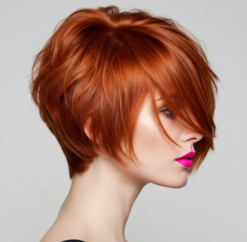 Bixie Cut with Short Layers