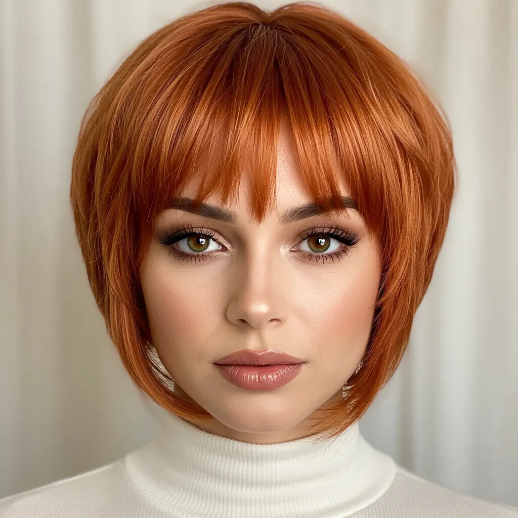 Copper Bob with Bangs
