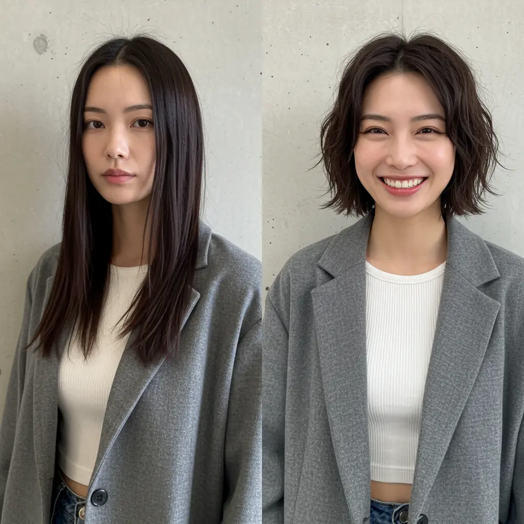 Modern & Chic Bob with Choppy Ends