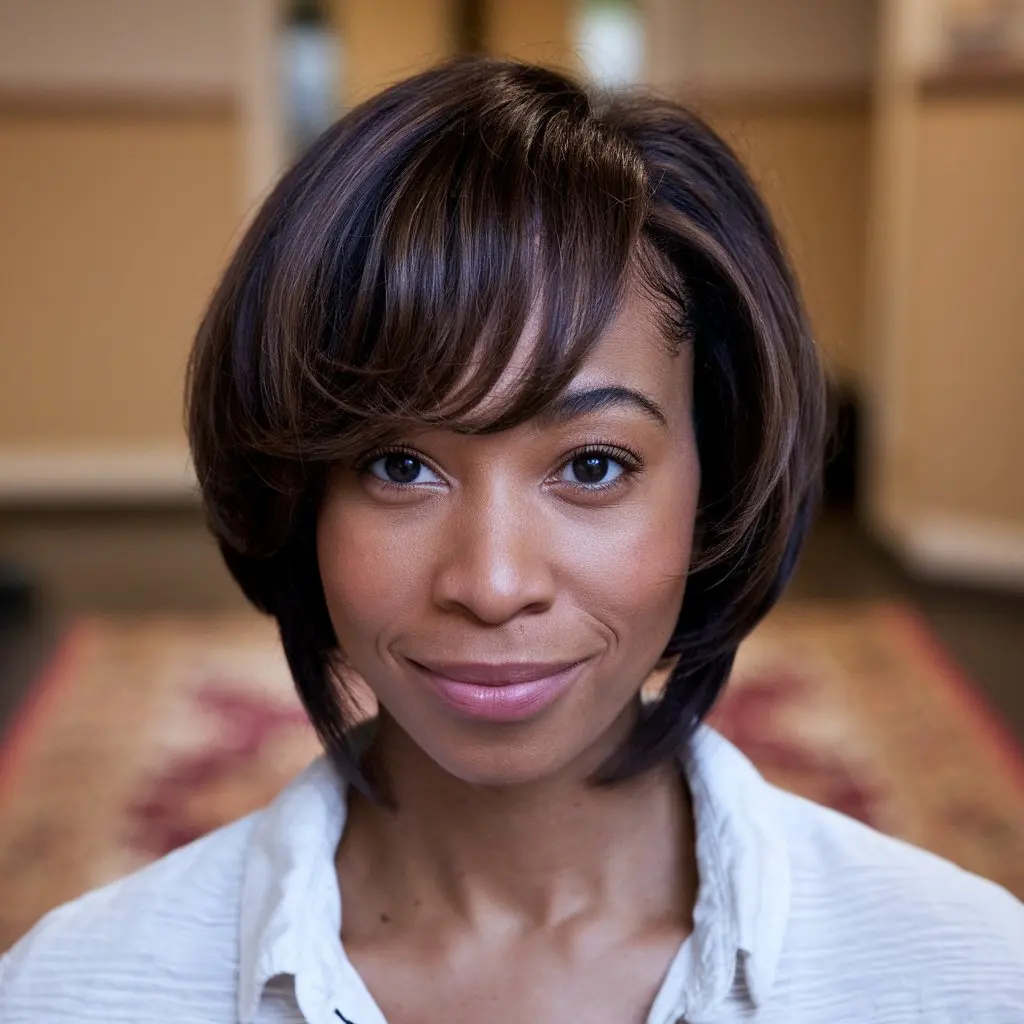 Short Bob With Layers For Fine Hair Black Women