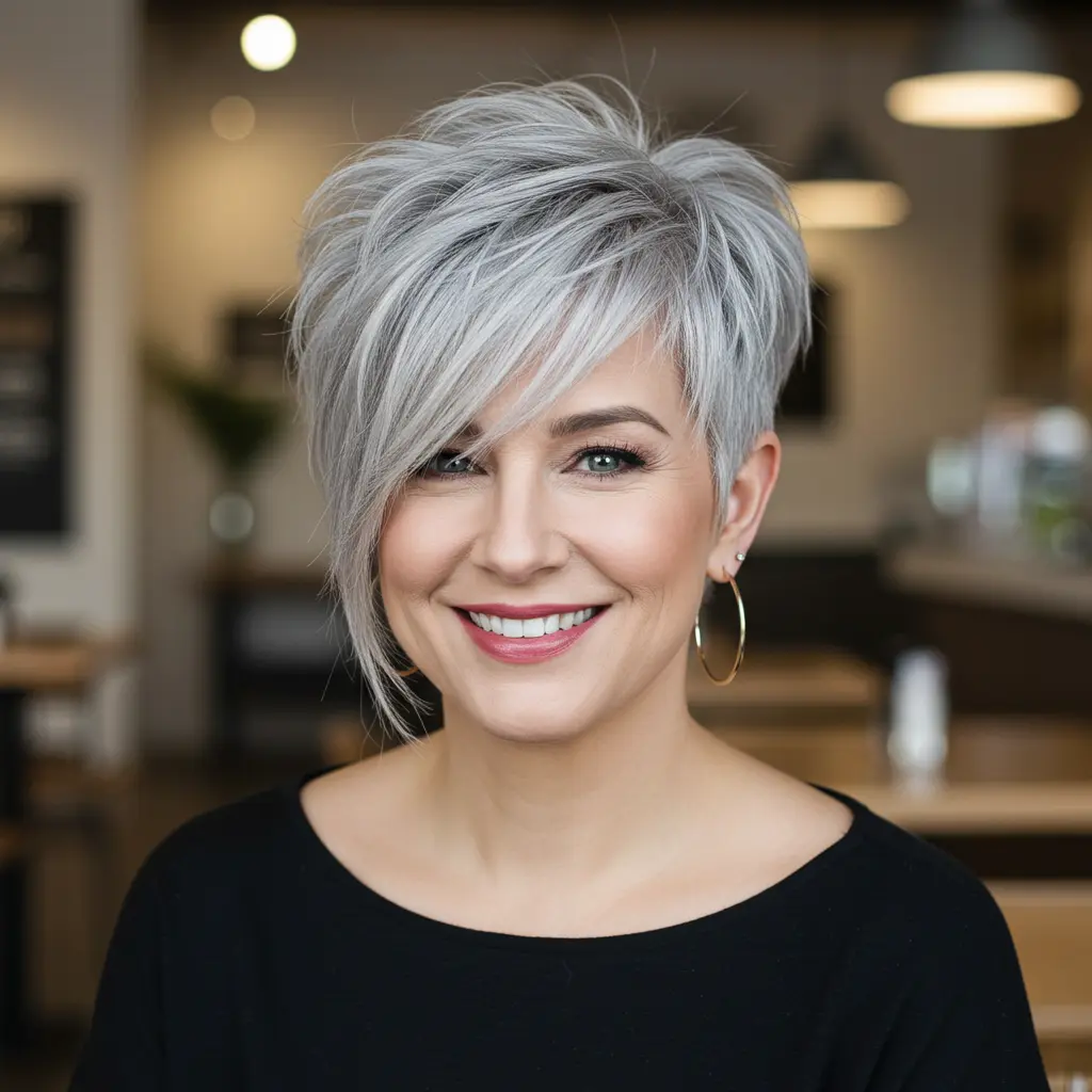 #1 Asymmetrical Pixie with Edgy Finish