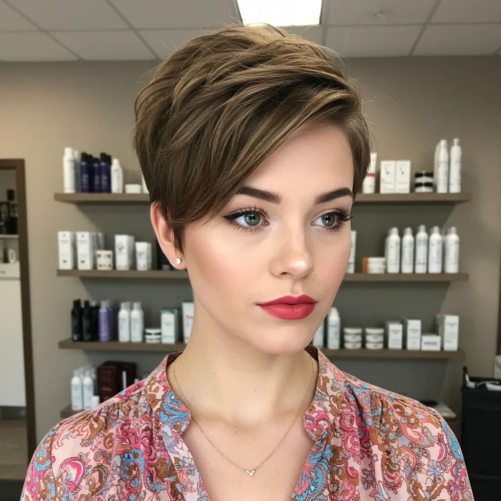#1 Tapered Layered Pixie Cut