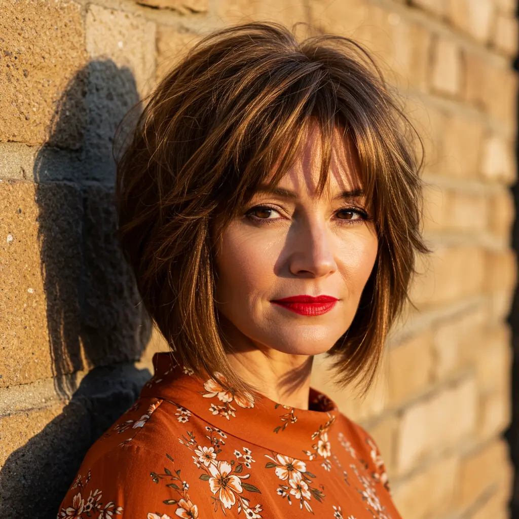 #1 Messy Choppy Bob For Fine Flat Hair