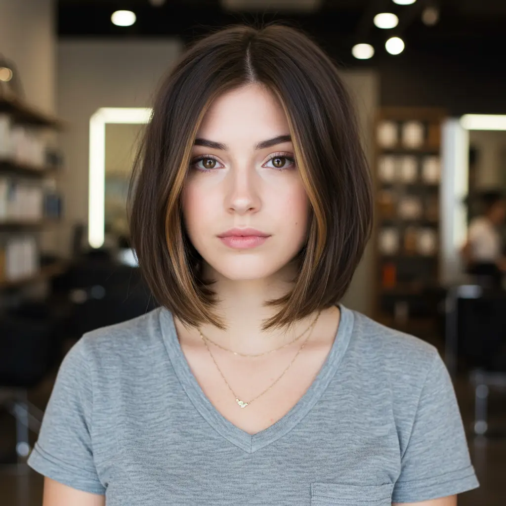 Chocolate Brown Bob with Natural Sheen