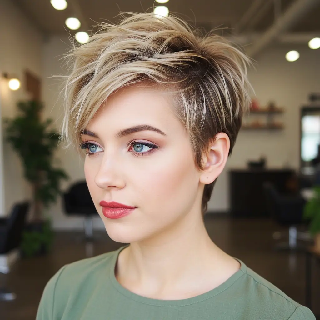 #11 Choppy Textured Pixie Cut