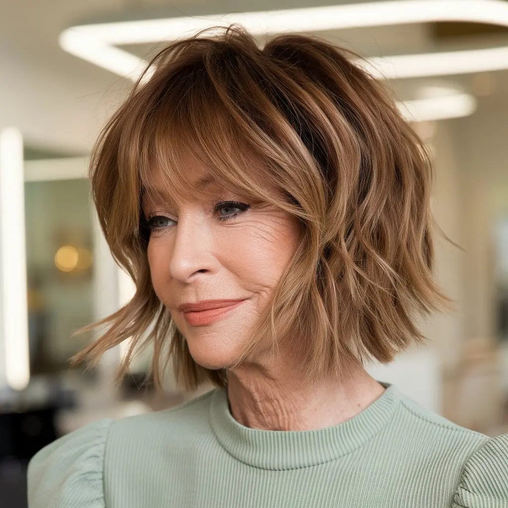 #11 Medium Choppy Bob With Soft Face Framing Layers