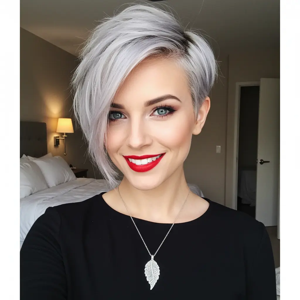 Asymmetrical Pixie for Women Over 30