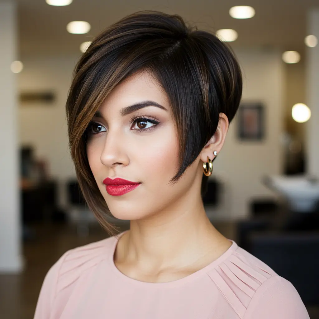 #12 Chic Asymmetrical Pixie Bob