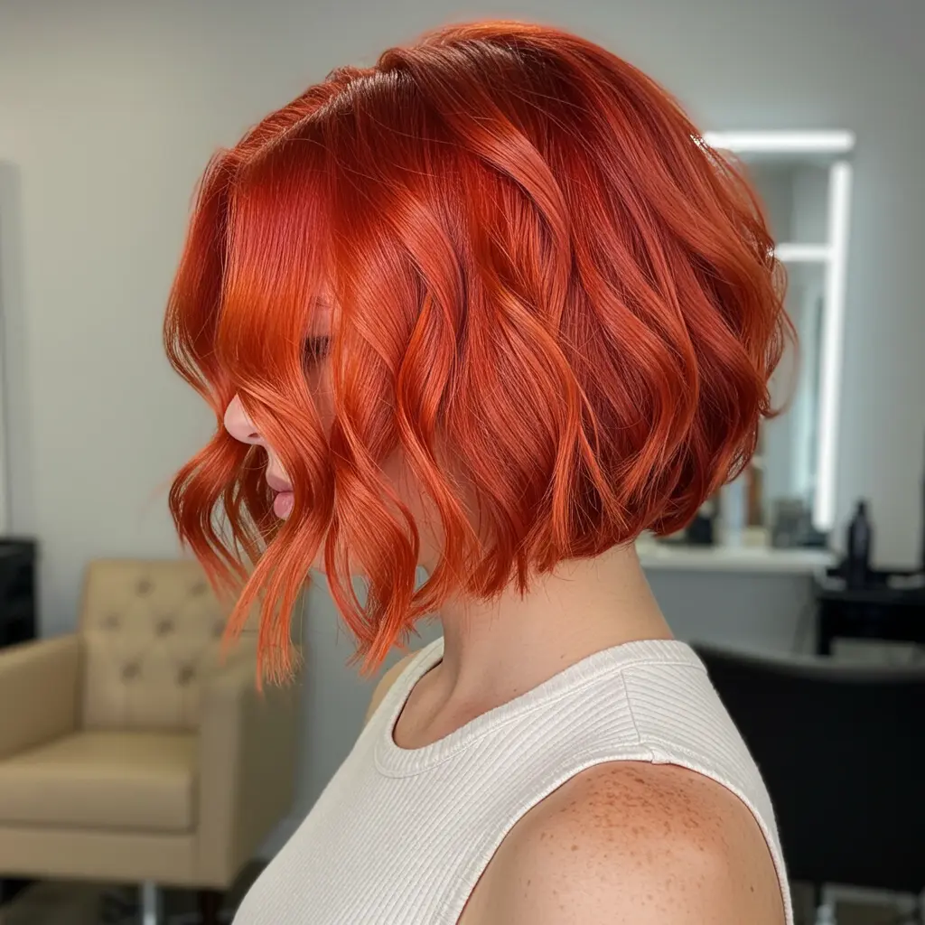 Short Inverted Red Bob
