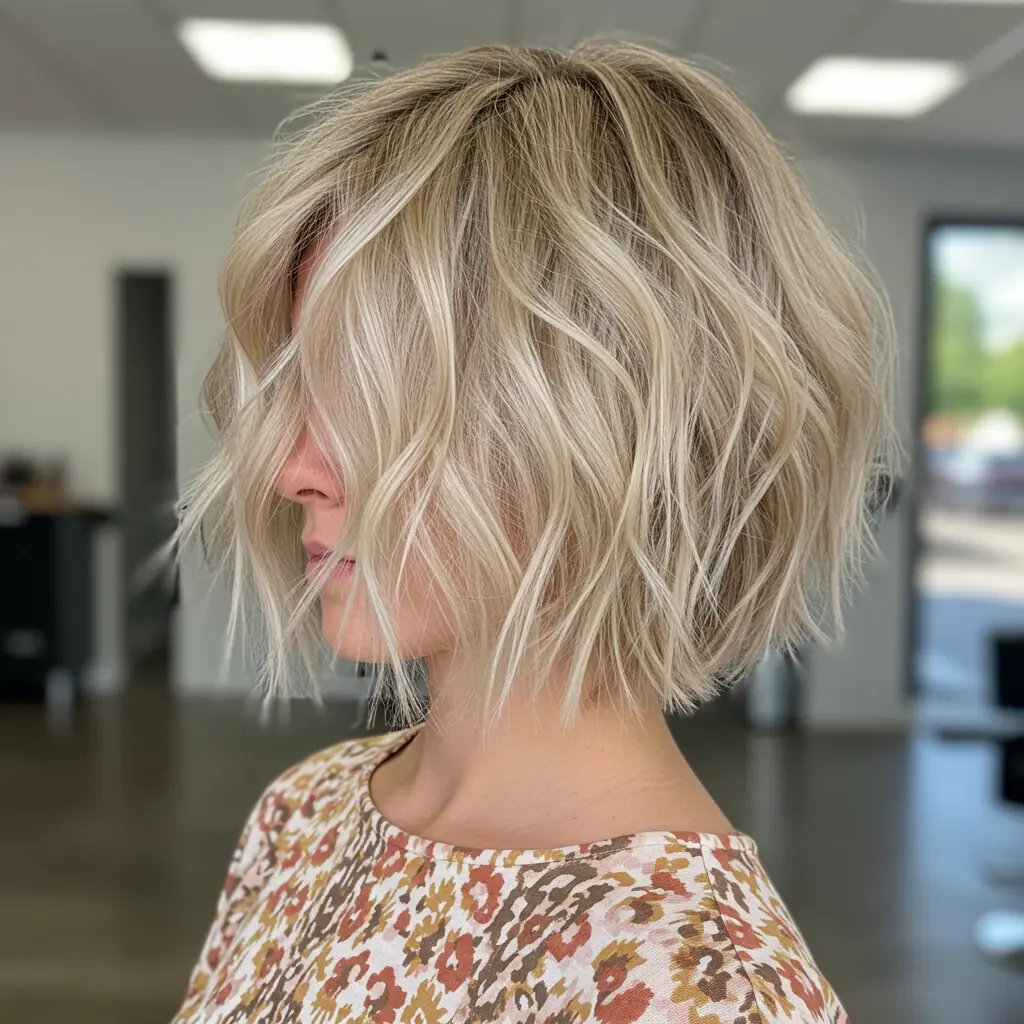 Blonde with A Blunt Cut