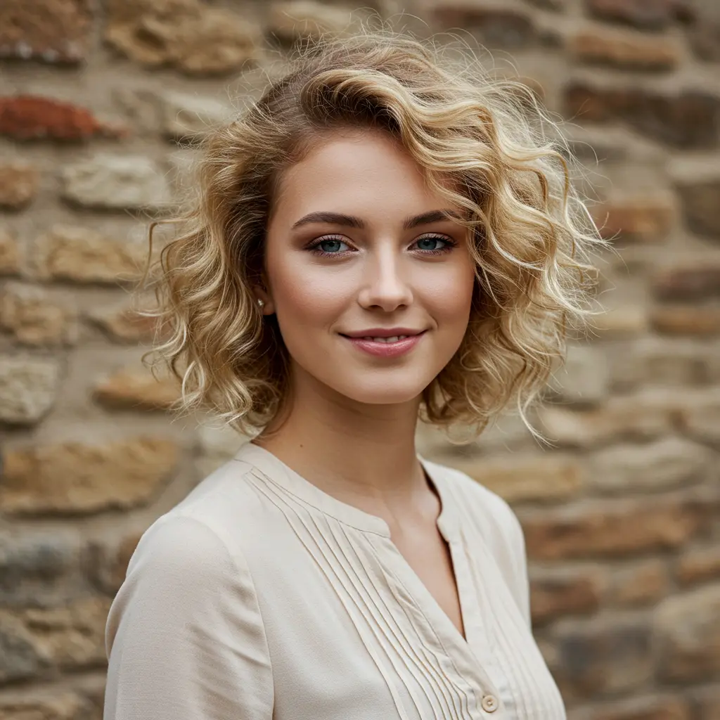 Short Blonde Curly Hair for a Bright Look