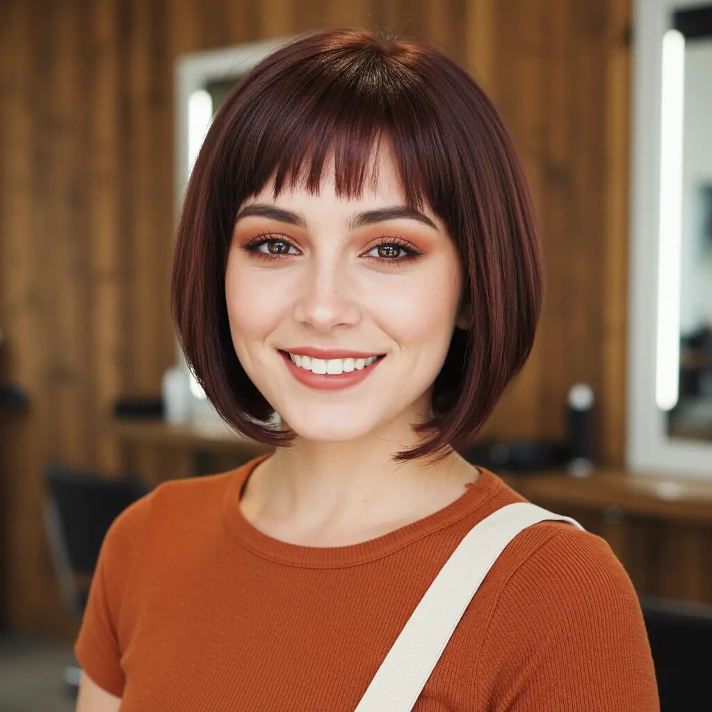 French Bob With Short Bangs For Chic Appeal