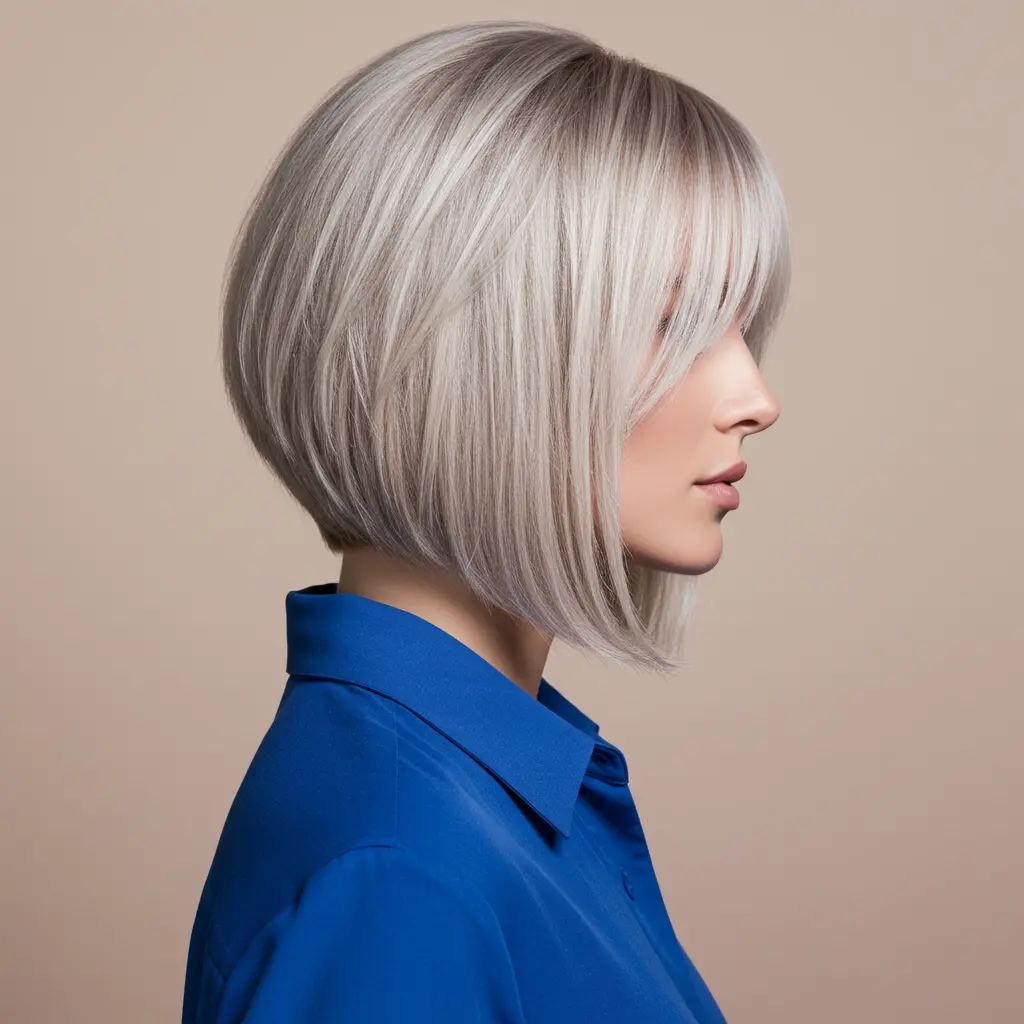 Straight Graduated Bob with a Fringe