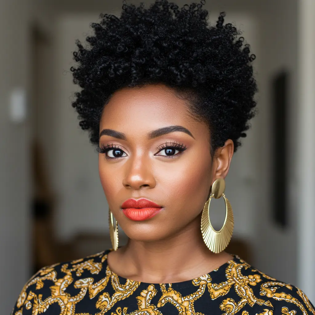 #16 Bold Long Pixie for Coily Hair