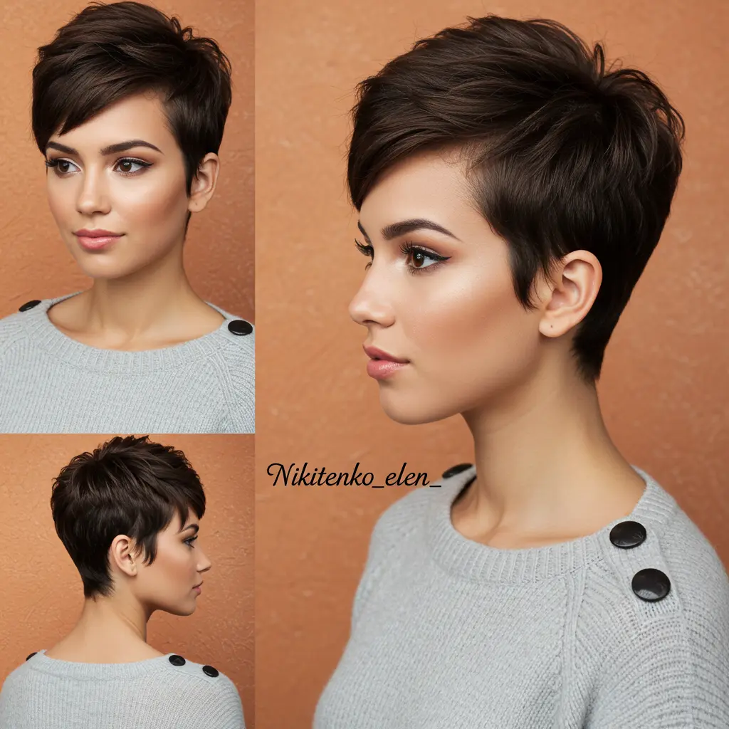 Asymmetrical Pixie Bob Haircut