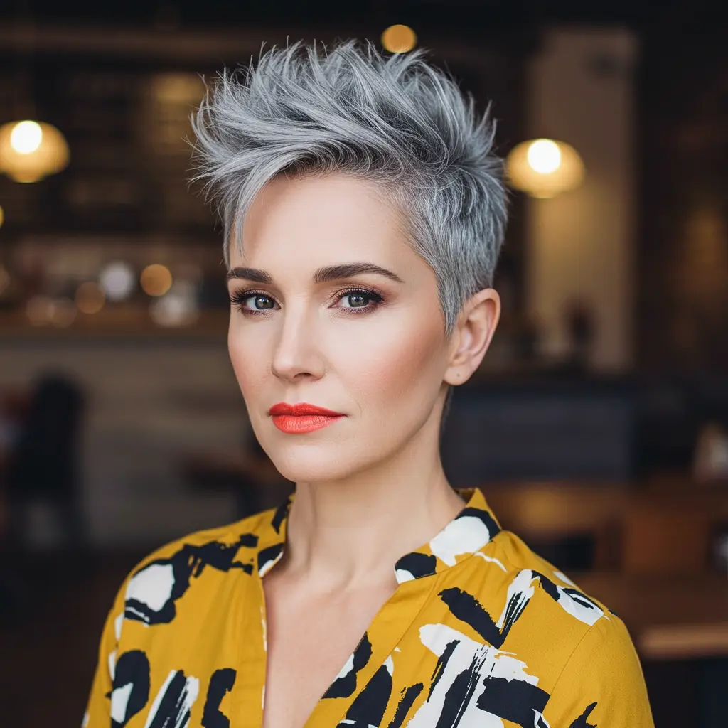 #18 Funky Pixie Cut with Voluminous Top