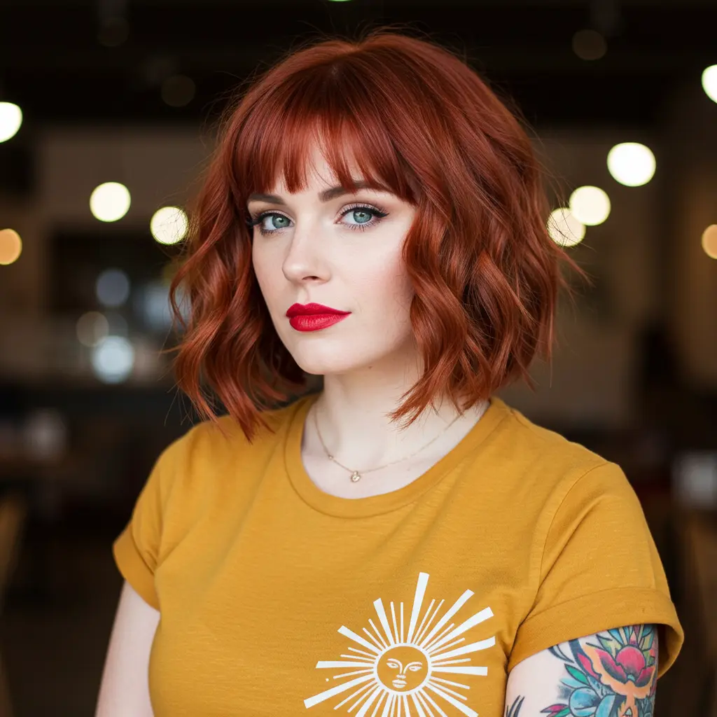 Layered French Bob With Bangs For Added Movement