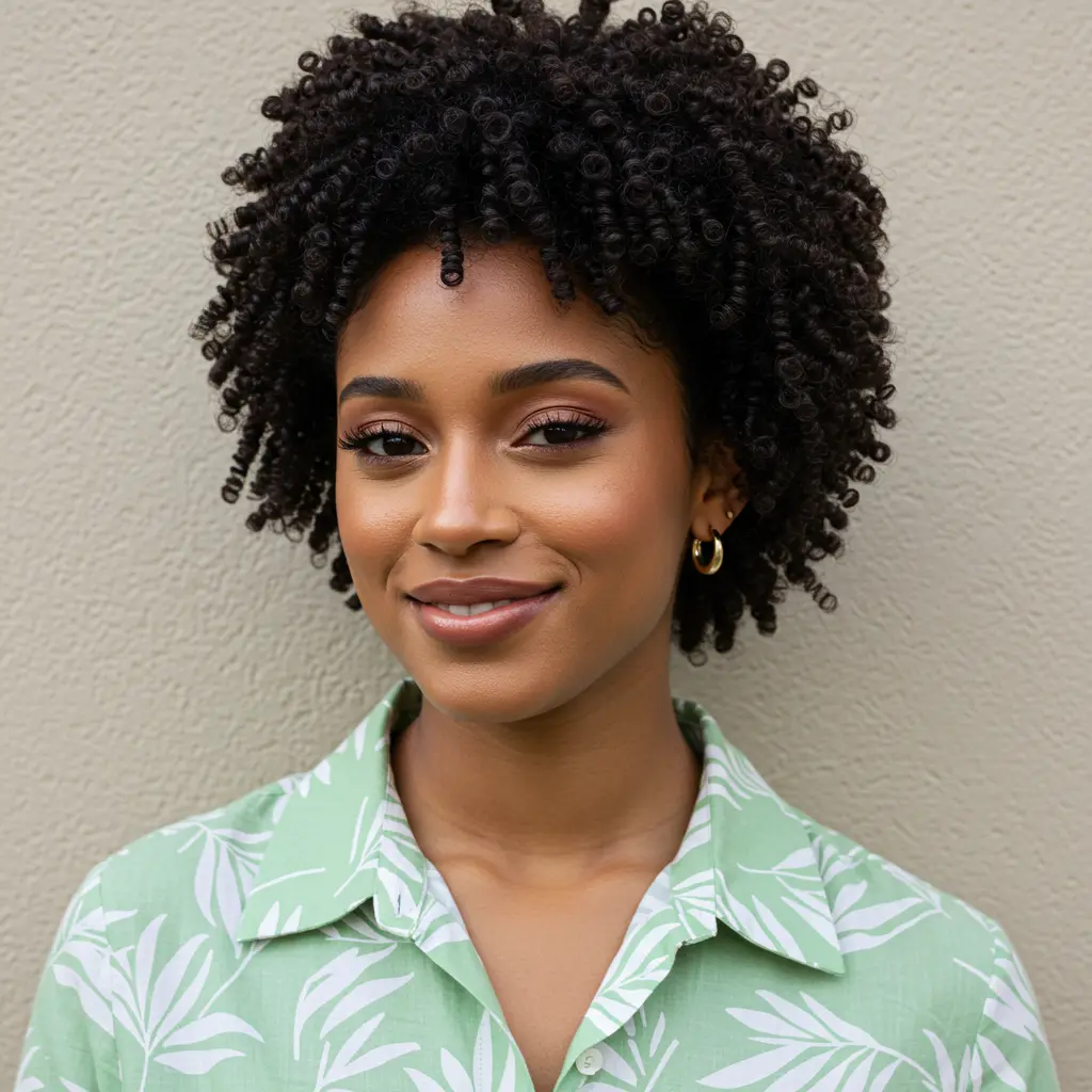 Pixie Cut Curly Hair for Round Faces