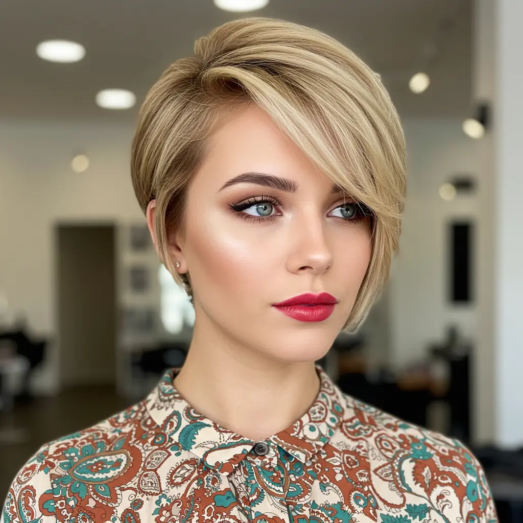 #2 Feminine Layered Pixie Cut